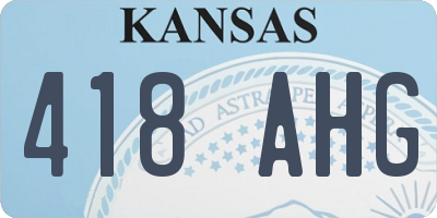 KS license plate 418AHG