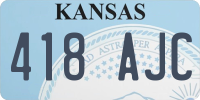 KS license plate 418AJC