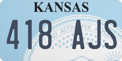 KS license plate 418AJS