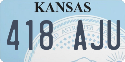 KS license plate 418AJU