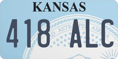 KS license plate 418ALC