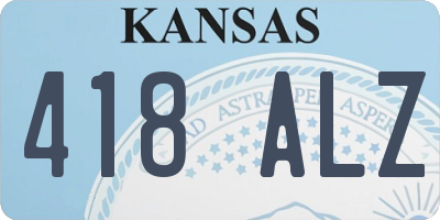 KS license plate 418ALZ