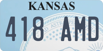 KS license plate 418AMD
