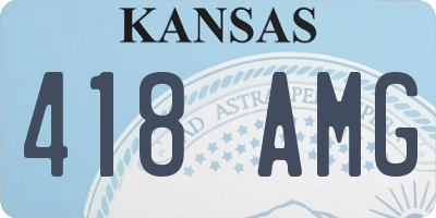 KS license plate 418AMG