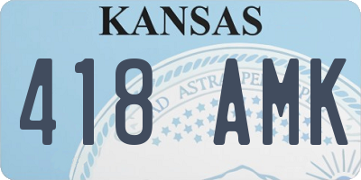 KS license plate 418AMK