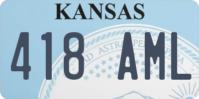 KS license plate 418AML
