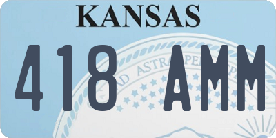 KS license plate 418AMM