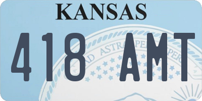KS license plate 418AMT