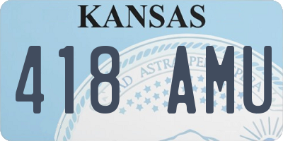 KS license plate 418AMU