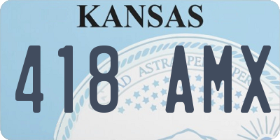 KS license plate 418AMX