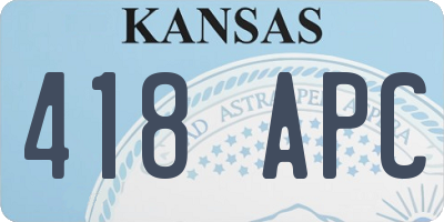 KS license plate 418APC
