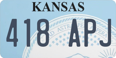KS license plate 418APJ