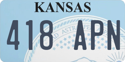 KS license plate 418APN