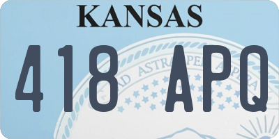 KS license plate 418APQ