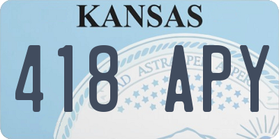 KS license plate 418APY