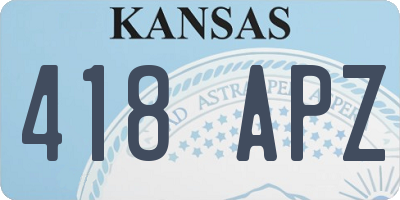 KS license plate 418APZ