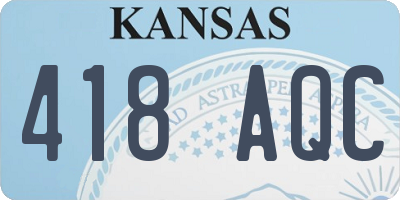 KS license plate 418AQC