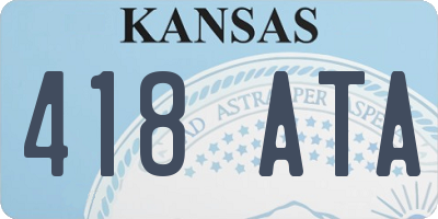 KS license plate 418ATA