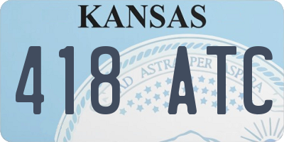 KS license plate 418ATC