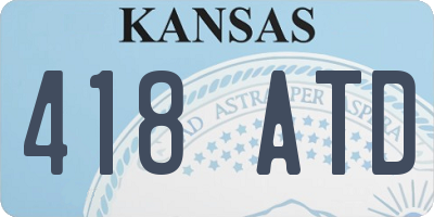 KS license plate 418ATD