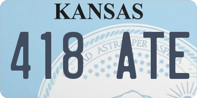 KS license plate 418ATE