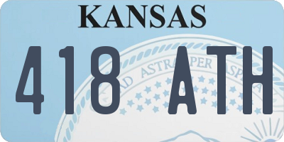 KS license plate 418ATH