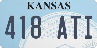 KS license plate 418ATI