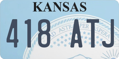 KS license plate 418ATJ