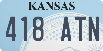 KS license plate 418ATN