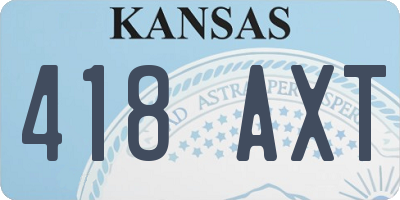 KS license plate 418AXT