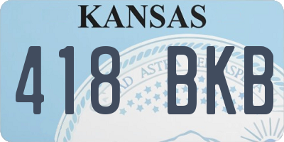 KS license plate 418BKB