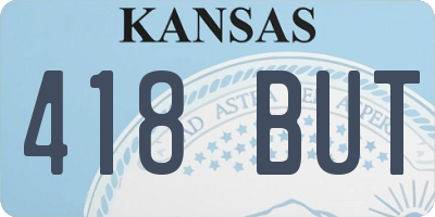 KS license plate 418BUT