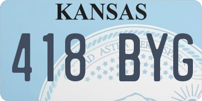 KS license plate 418BYG