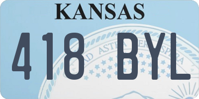KS license plate 418BYL