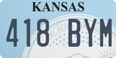 KS license plate 418BYM