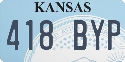 KS license plate 418BYP