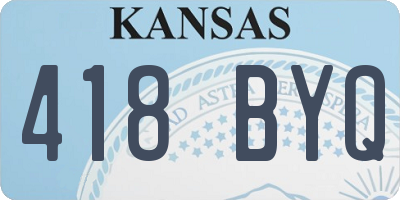 KS license plate 418BYQ
