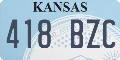 KS license plate 418BZC