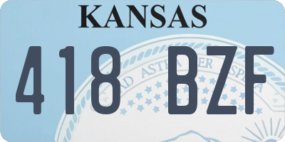 KS license plate 418BZF