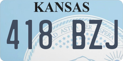 KS license plate 418BZJ