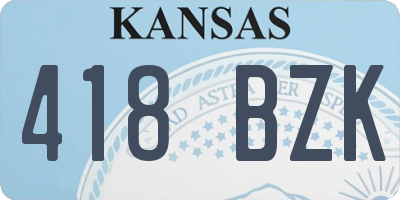 KS license plate 418BZK