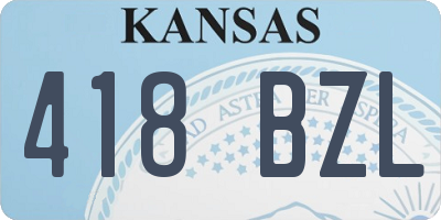KS license plate 418BZL
