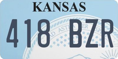 KS license plate 418BZR