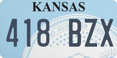 KS license plate 418BZX