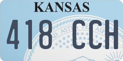 KS license plate 418CCH