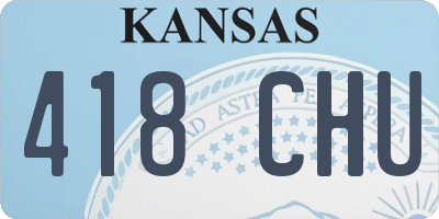 KS license plate 418CHU