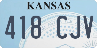 KS license plate 418CJV