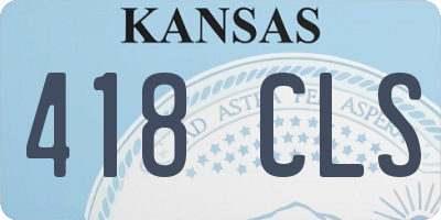 KS license plate 418CLS