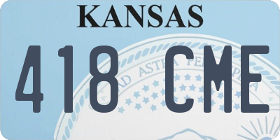 KS license plate 418CME