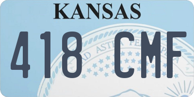 KS license plate 418CMF